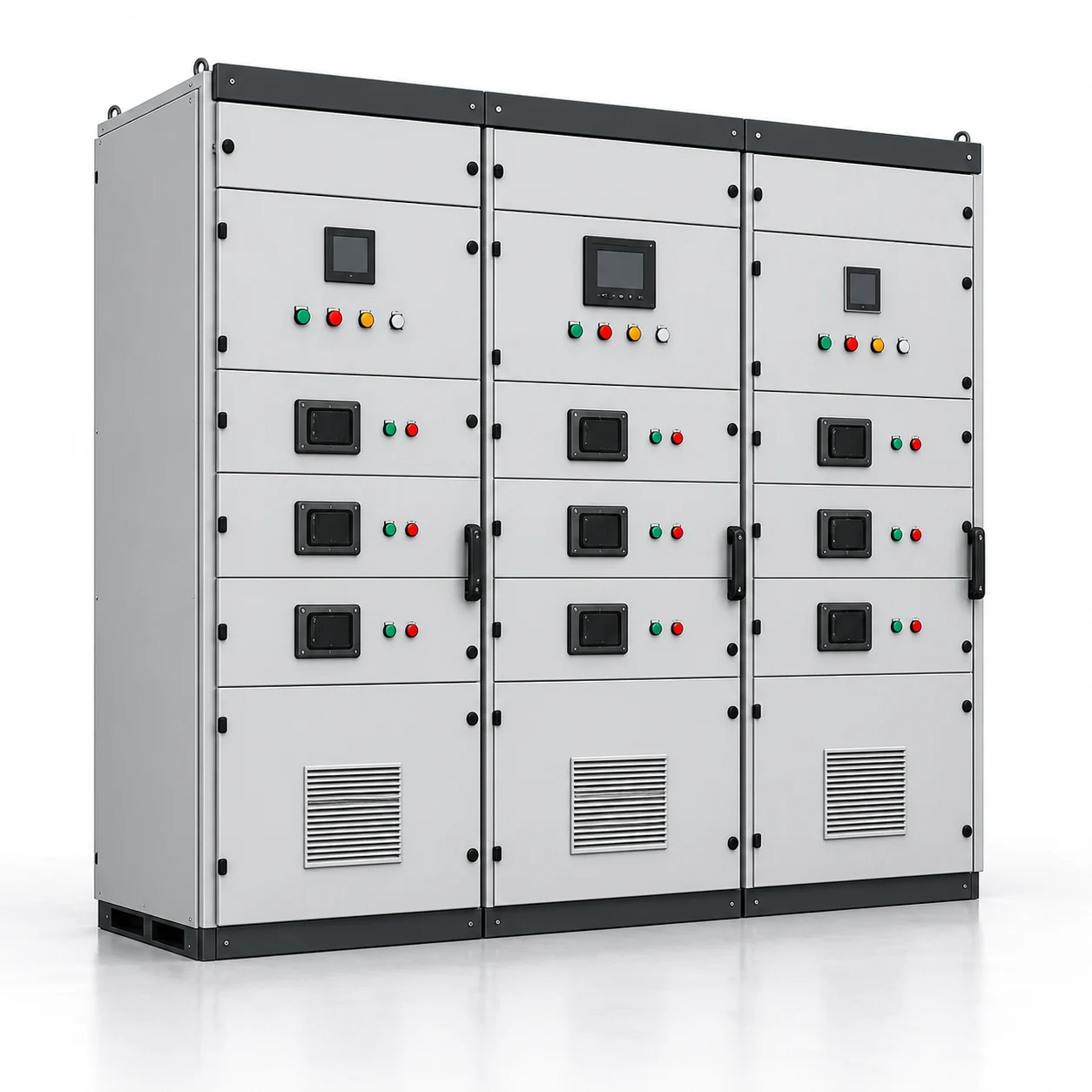 GCK 400V low voltage switchgear cabinet for industrial power distribution, electrical protection and power control systems.